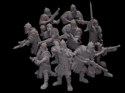 Invictus Regiment of Imperial Guarad Infantry Squad 3D print model