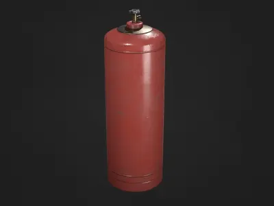 Gas Cylinder Low-poly 3D model 3