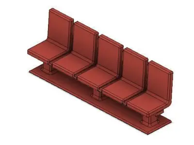 Model Railway Platform Seats Single and Double Sided 3D print model