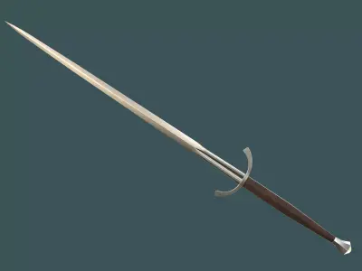 Albion Dane Medieval Sword PBR game ready Low-poly 3D model