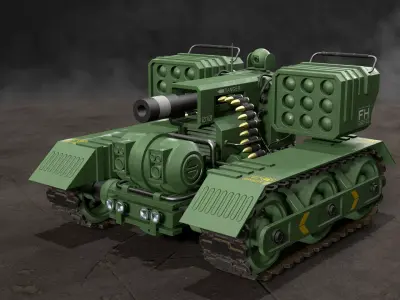 UGV Concept-3B-Forest-Clean Low-poly 3D model