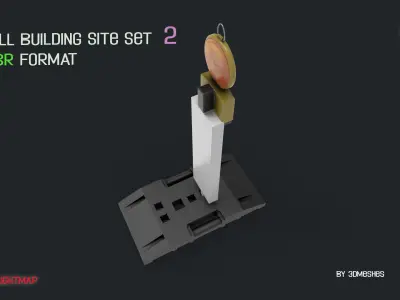 Small Building Site Set 2 in PBR format Low-poly 3D model