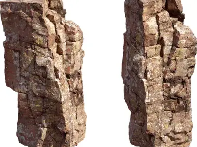 Rock white 5 Free 3D model