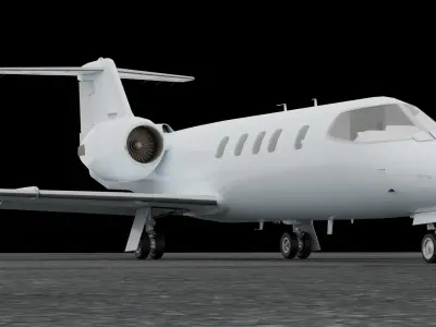 Learjet 35 Low-poly 3D model