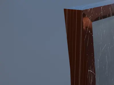 Medieval battle shield Low-poly 3D model