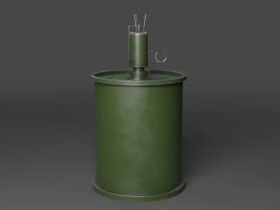 Landmines Low Poly 3d Model Low-poly 3D model