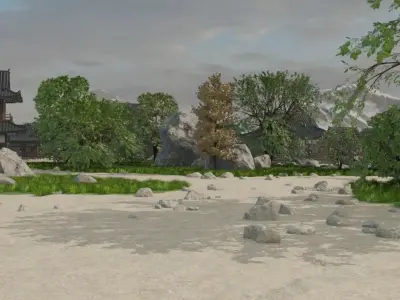 Japanese Village Landscape 3D model purchase