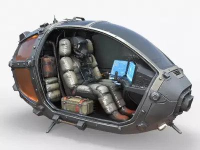 Spacecraft Cockpit High Detail 3D model