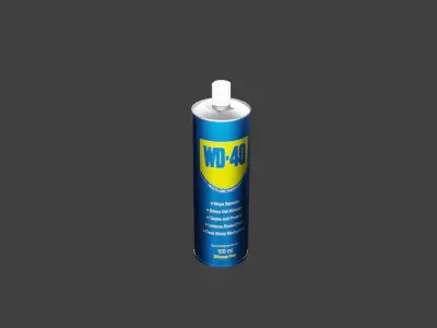 WD 40 spray can Low-poly 3D model