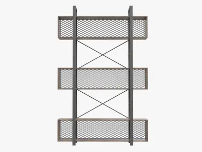 Industrial Bookcase 3D model