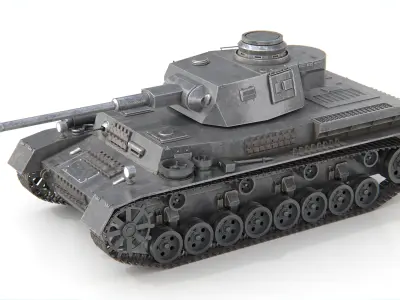 Panzer IV Panzer 4 Medium Tank WWII German Tank Standard Version 3D model
