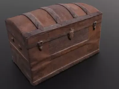 Old Trunk box 3D Model  Low-poly 3D model