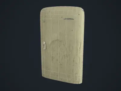 Post-Apocalypse Shield Fridge-Dnipro Low-poly 3D model