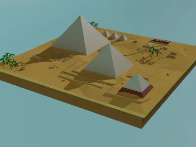 Great Pyramid of Giza  Low-poly 3D model