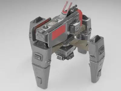 Battle walker Free low-poly 3D model