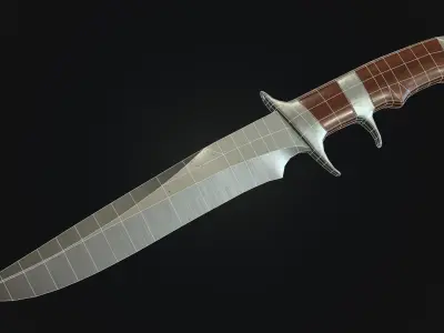 Hunting Knife Low-poly 3D model buy