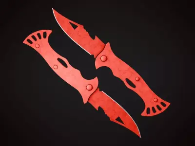 Knife 3 E Low-poly 3D model