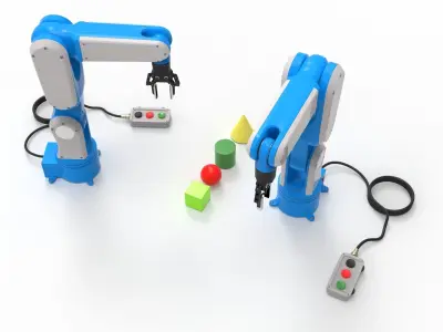 Industrial Robot arm 3D model get