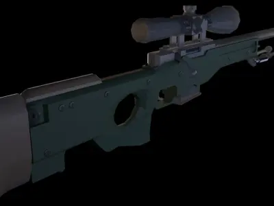CSGO AWP sniper rifle Low-poly 3D model