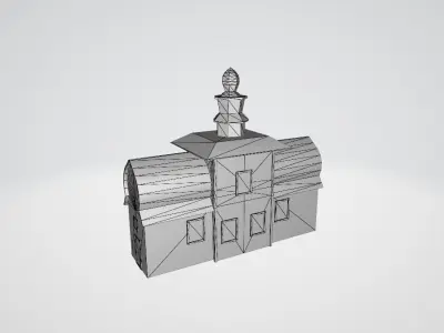 Russian House  Low-poly 3D model