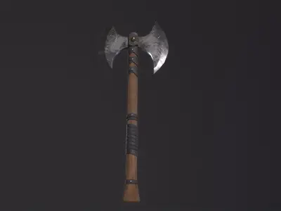 Celtic Axe 3D Model Low-poly 3D model