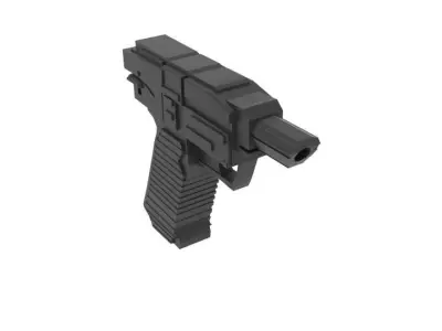 Visitor Gun Simple Free low-poly 3D model