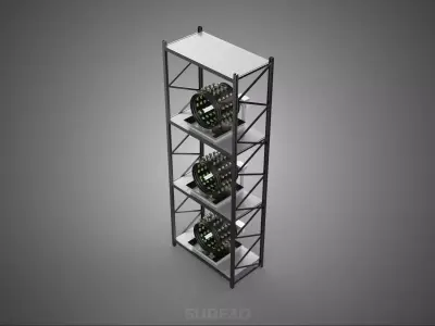 VERTICAL STACK GARDEN TOWER FRAME ROTARY HYDROPONIC PLANT FARM 3D model