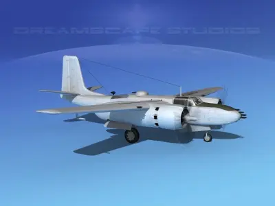 Douglas A-26B Invader 3D model purchase