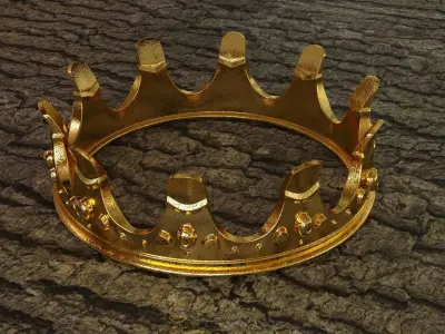 Crown golden 3D model