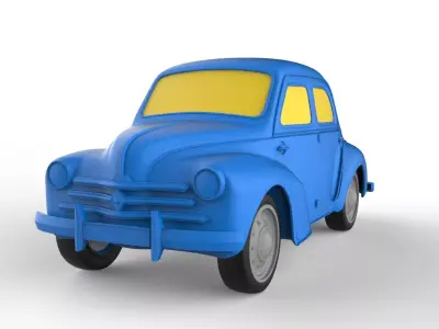 Renault 4CV 1947 Classic Car 3D print model