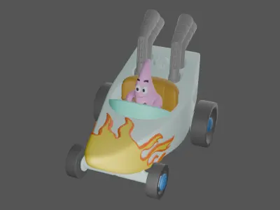 Patricks boat car 3D print model