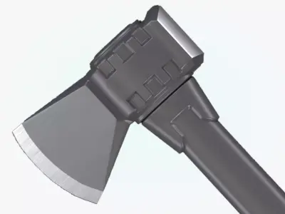 Clean Modern Axe Low-poly 3D model