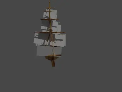 Sailboat Low-poly 3D model