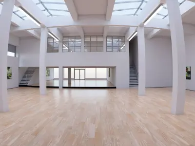 Art Museum Gallery Interior 29 Low-poly 3D model
