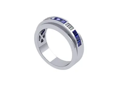 Solitaire Engagement Ring 3D print model 73