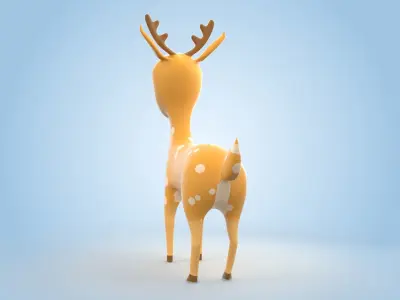 Cartoon Deer 3D model