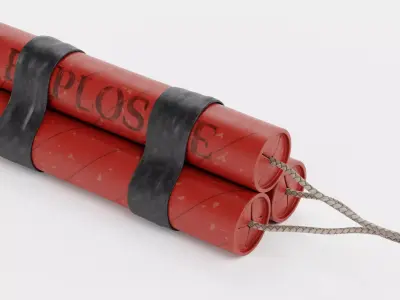 Dynamite V2 - Taped Explosive TNT Bundle 3D model