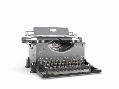 Typewriter paper cutting machine 3D model