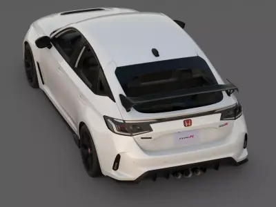 2023 Honda Civic Type R 3D Model  Ultimate Front-Wheel Drive Low-poly 3D model