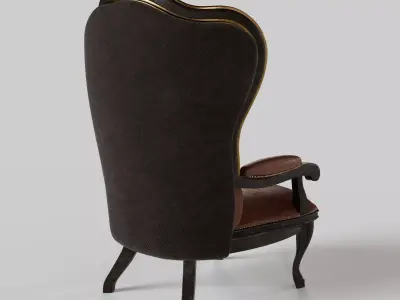 Vintage Leather Armchair 3D model
