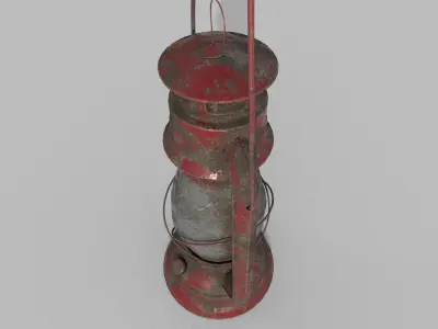 Old Lamp Lantern - Game ready lowpoly model 3D model