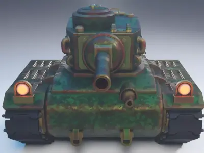  TANK RIGGED AND ANIMATED 3D model