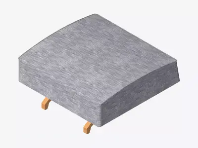 Seat - Ottoman - Simplicity - Type 1 Low-poly 3D model