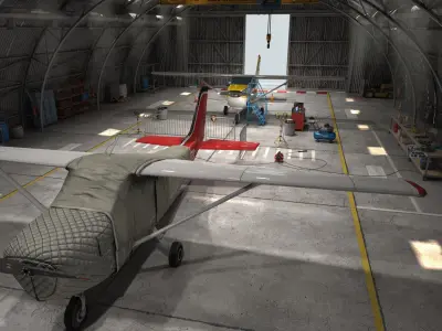 Airplane Hangar 3D model purchase