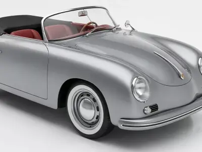 Classic Silver Convertible 3D model