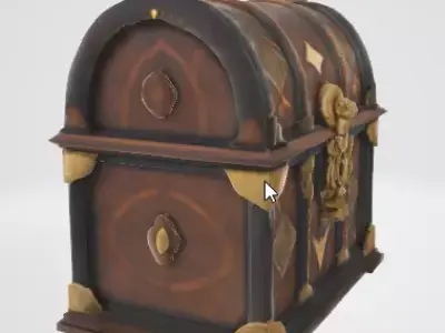 Medieval Storage Chest 3D Asset 3D model