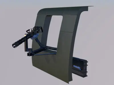 M134 Helicopter Mount System Collection 3D Model Pack