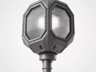 Futuristic Industrial Street Light Lamp 3D model