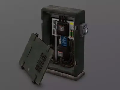 Electric Box 3D Model  Low-poly 3D model