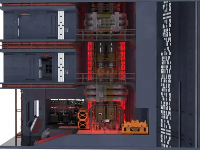Set 2 - Death Star Shaft 1-12 scale Blackseries 3D print model